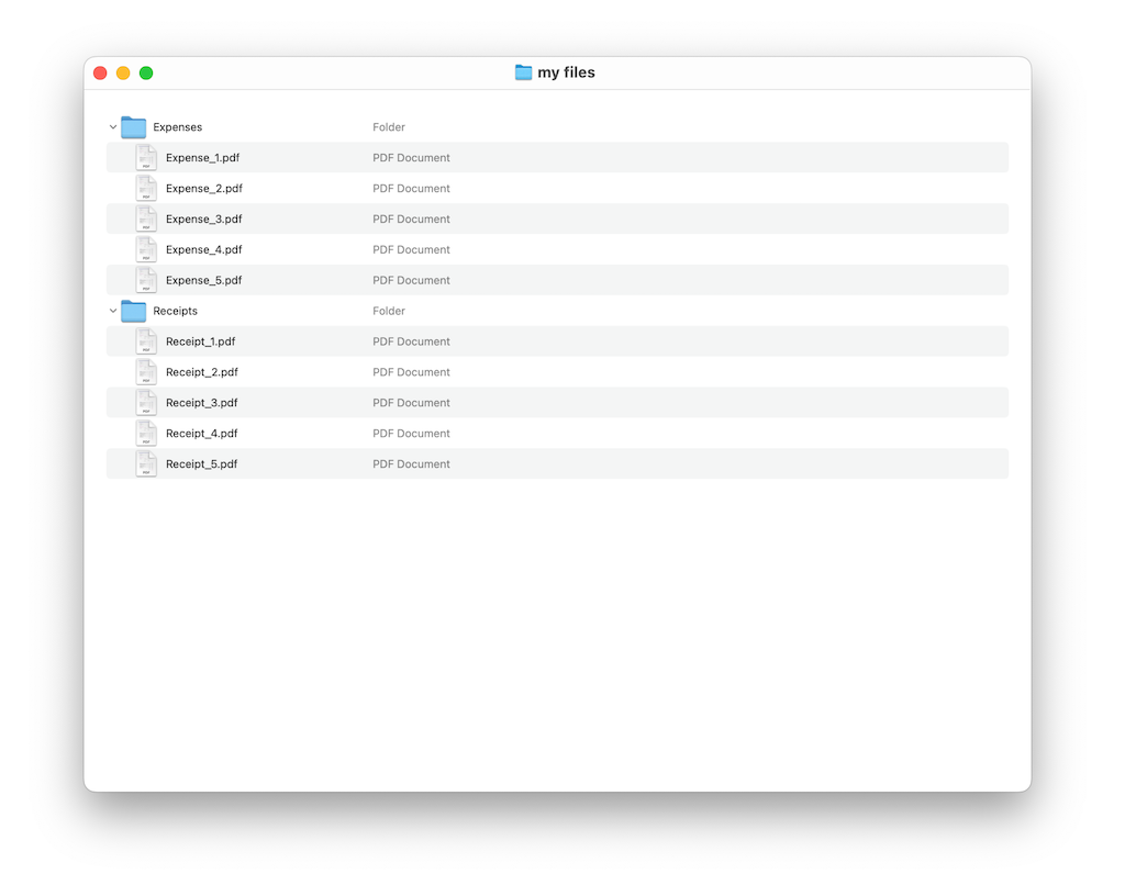 Sort into expenses and receipts after